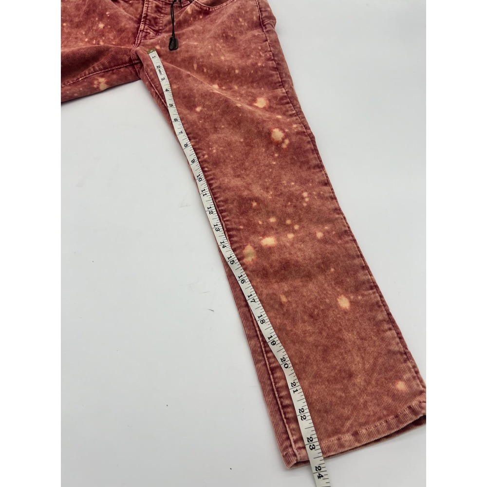Tyler Skye Red Paint Splatter Corduroy Ankle Pants Size 2 - Picture 3 of 10